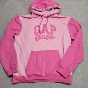 Gap × Barbie Adult Medium Arch Logo‎ Hoodie Barbiecore Iconic Pink Sweatshirt